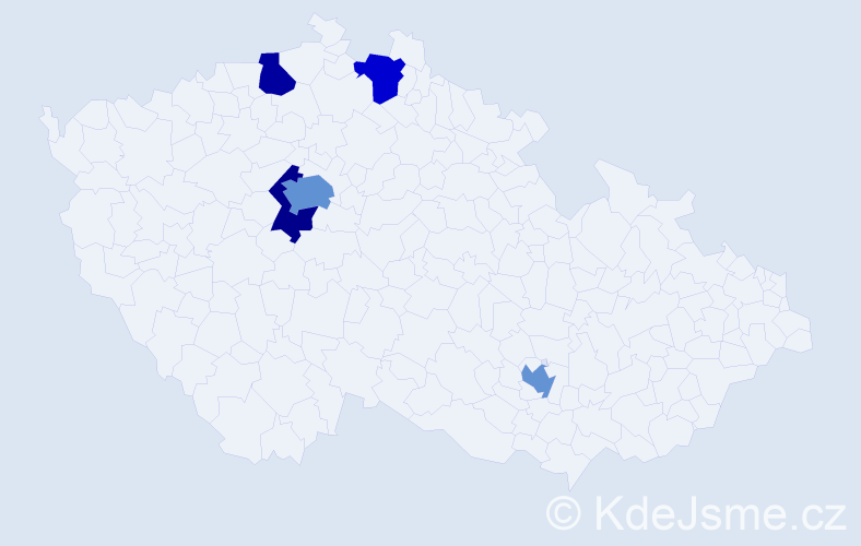Jméno: 'Ajša', počet výskytů 7 v celé ČR