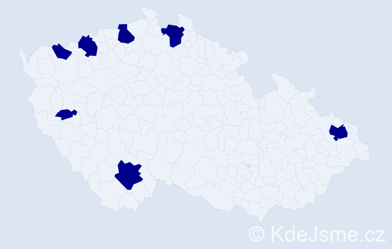 Jméno: 'Minh Hoa', počet výskytů 7 v celé ČR