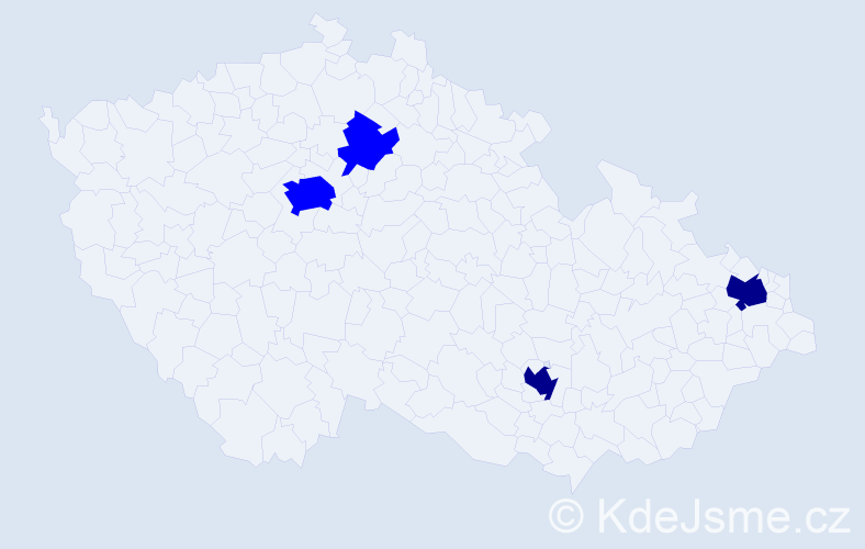 Jméno: 'Martyn', počet výskytů 6 v celé ČR