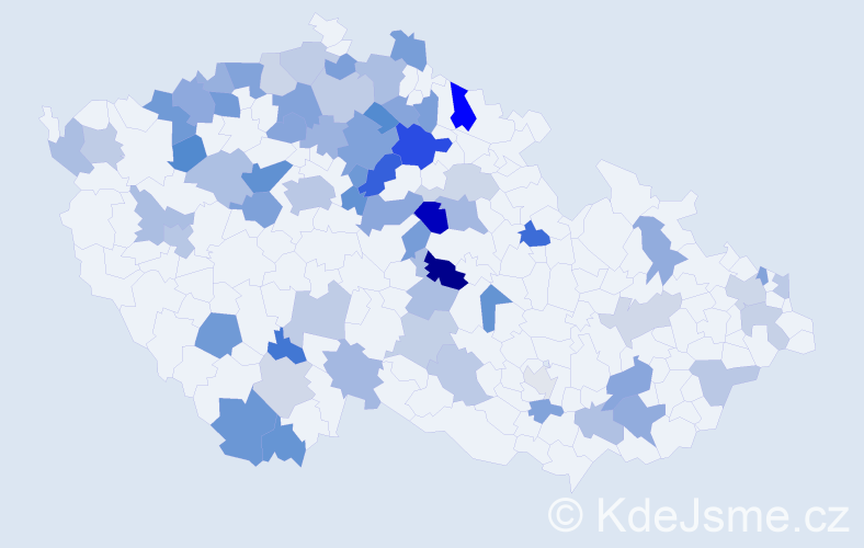 Jméno: 'Rozárka', počet výskytů 106 v celé ČR