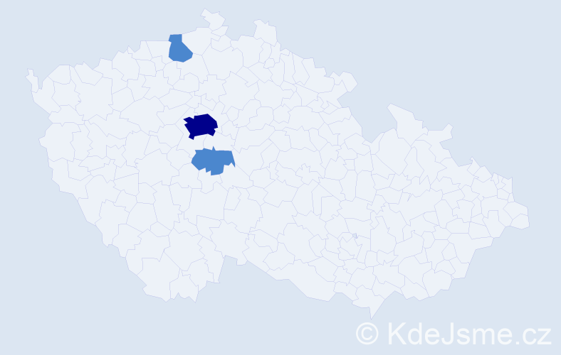 Jméno: 'Yajun', počet výskytů 5 v celé ČR