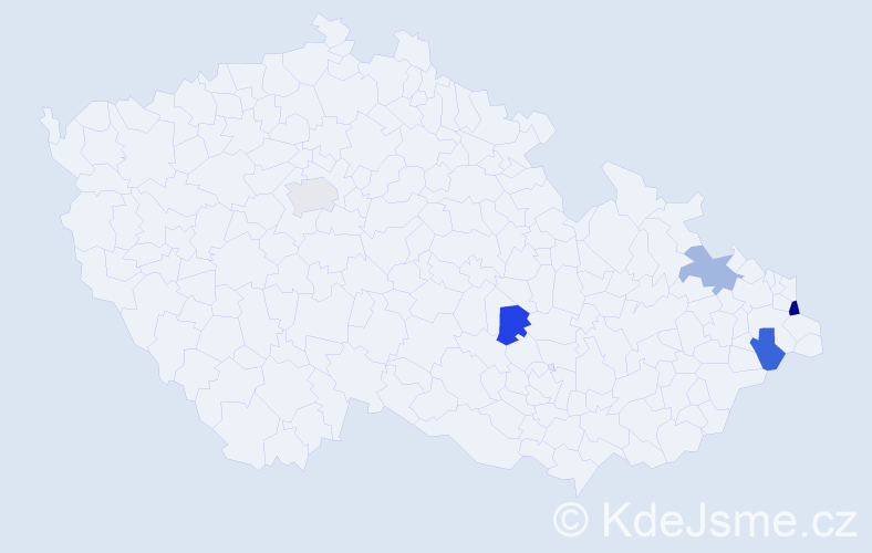 Jméno: 'Nátan', počet výskytů 6 v celé ČR