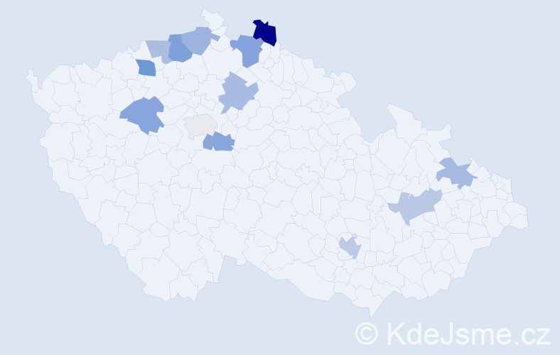 Jméno: 'Liane', počet výskytů 18 v celé ČR