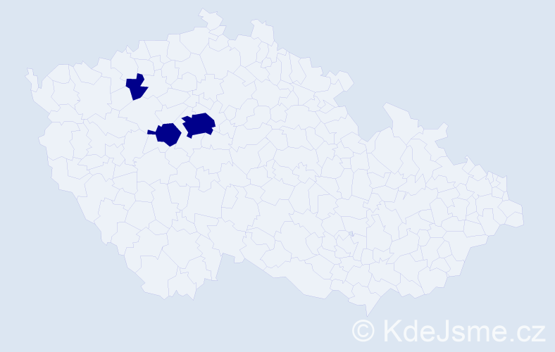 Jméno: 'Maria Olga', počet výskytů 3 v celé ČR
