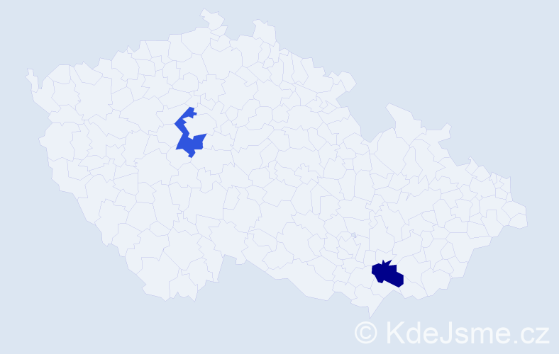 Jméno: 'Andrej Josef', počet výskytů 2 v celé ČR