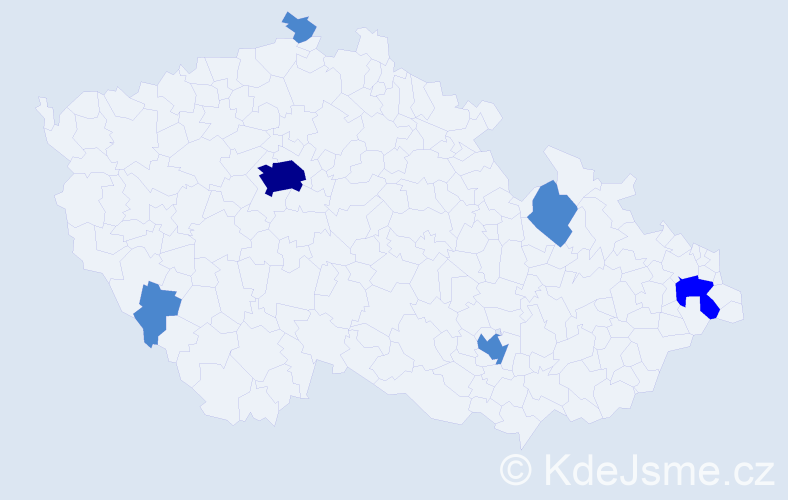 Jméno: 'Demi', počet výskytů 9 v celé ČR