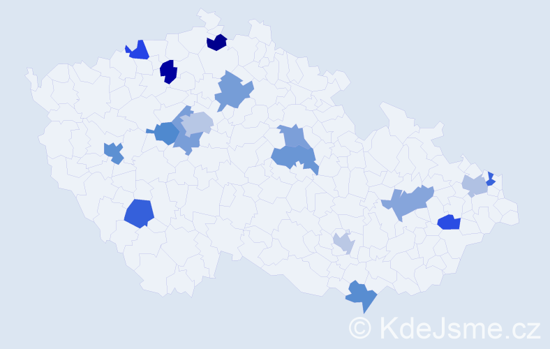 Jméno: 'Violet', počet výskytů 20 v celé ČR