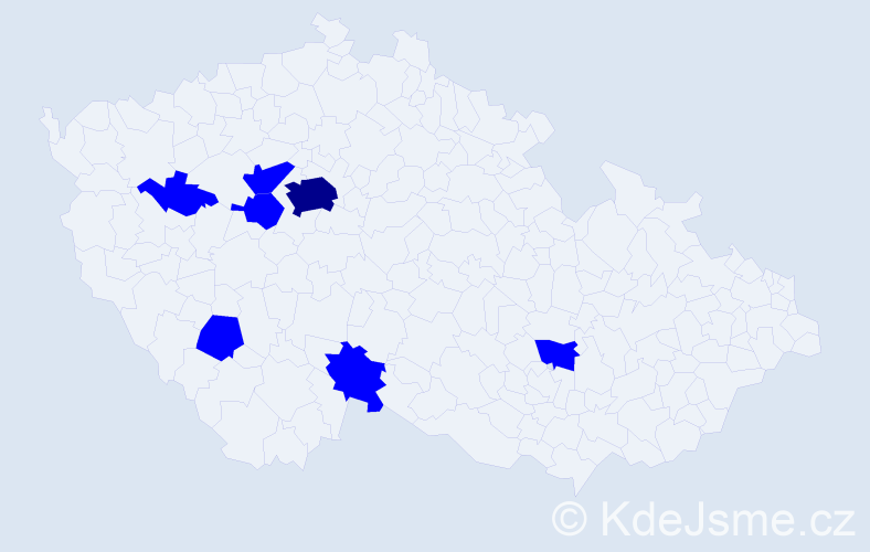 Jméno: 'Rosarie', počet výskytů 8 v celé ČR