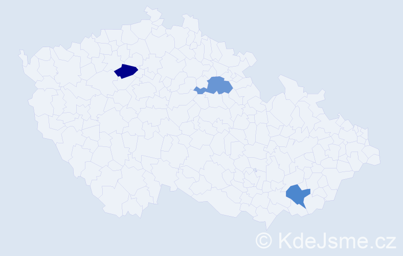 Jméno: 'Ayad', počet výskytů 3 v celé ČR