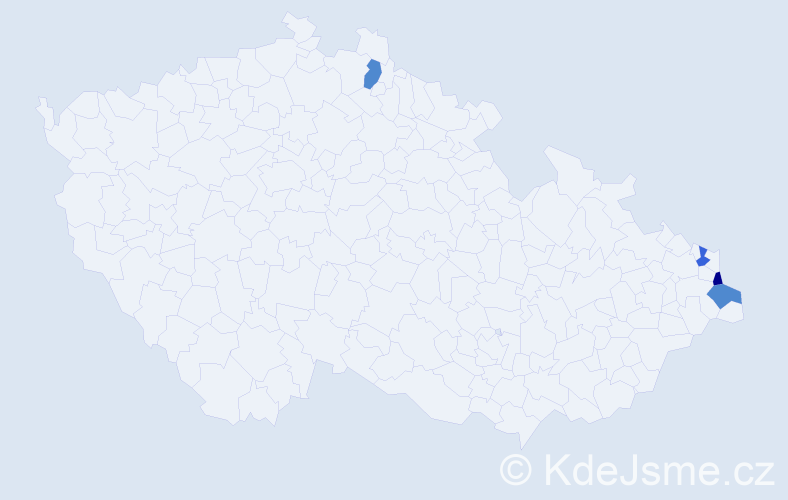 Jméno: 'Bronisława', počet výskytů 4 v celé ČR