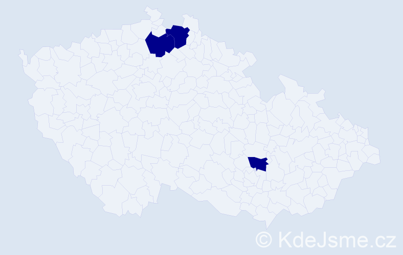 Jméno: 'Enkhtungalag', počet výskytů 3 v celé ČR