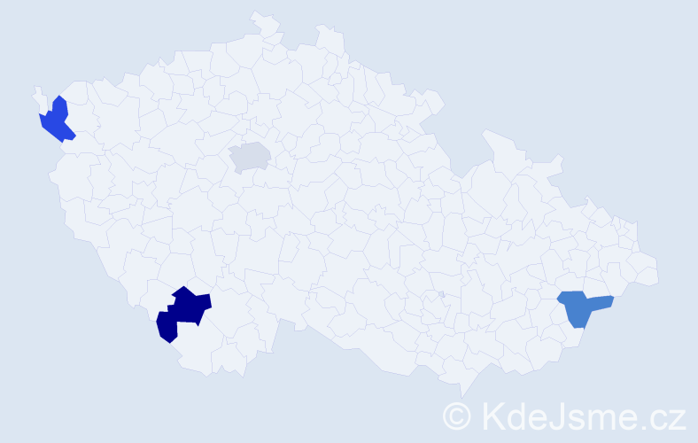 Jméno: 'Anabell', počet výskytů 4 v celé ČR