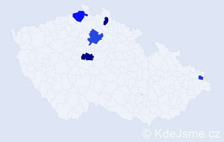 Jméno: 'Artak', počet výskytů 5 v celé ČR