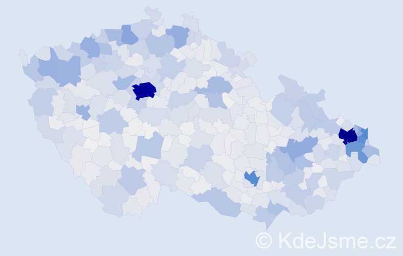 Jméno: 'Jozef', počet výskytů 9608 v celé ČR