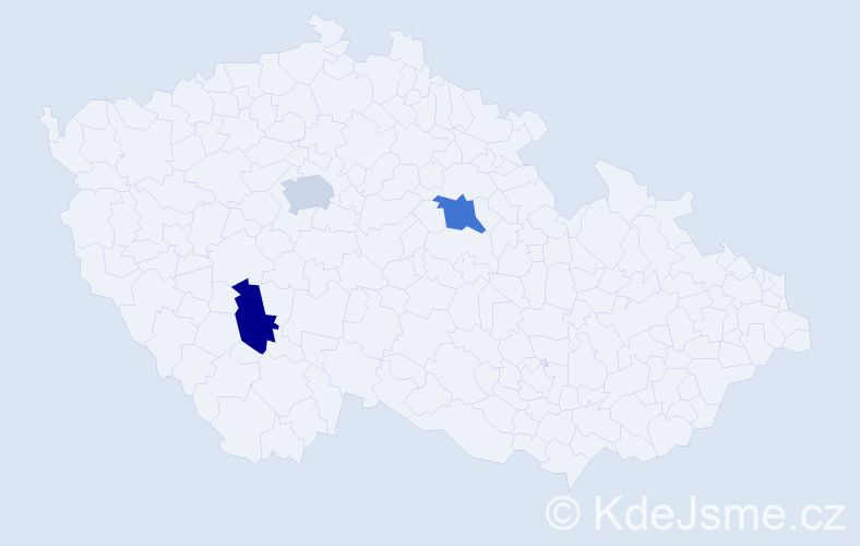 Jméno: 'Erdenetuul', počet výskytů 3 v celé ČR