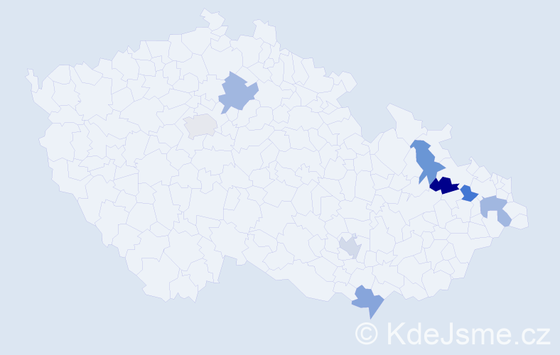Jméno: 'Jarko', počet výskytů 8 v celé ČR