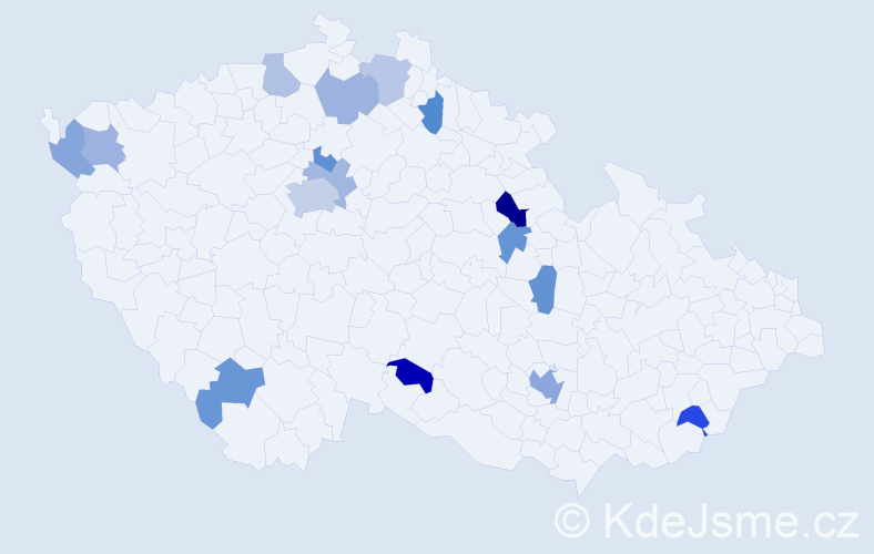 Jméno: 'Martin Josef', počet výskytů 24 v celé ČR