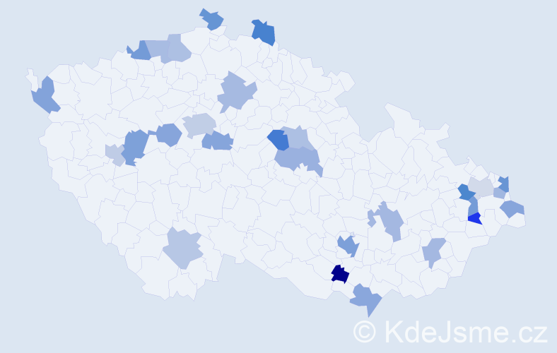 Jméno: 'Rene', počet výskytů 37 v celé ČR