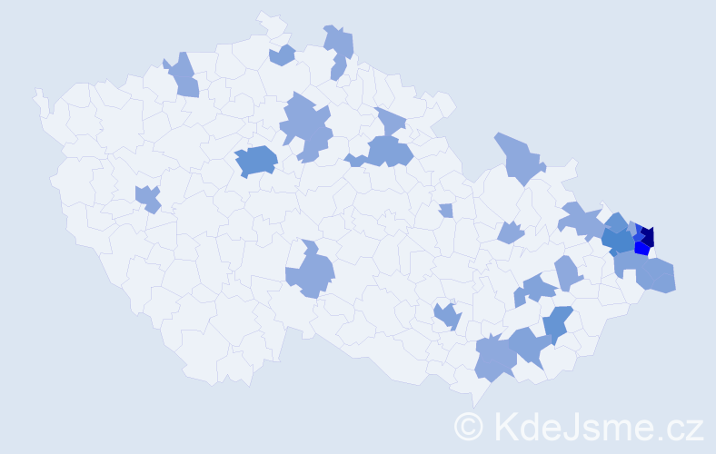 Jméno: 'Teofil', počet výskytů 65 v celé ČR