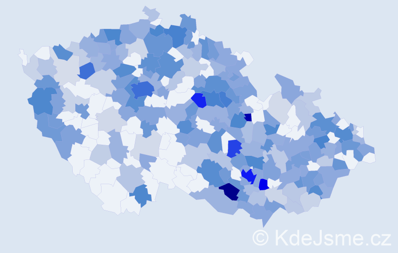 Jméno: 'Zina', počet výskytů 522 v celé ČR