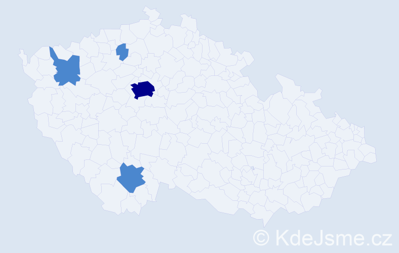Jméno: 'Samuil', počet výskytů 6 v celé ČR