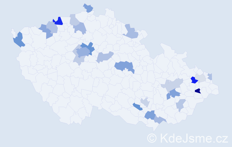 Jméno: 'Branko', počet výskytů 46 v celé ČR