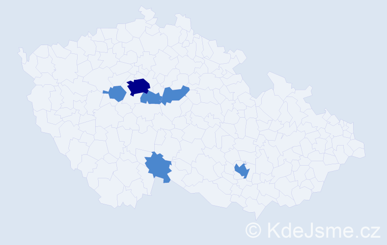 Jméno: 'Demian', počet výskytů 8 v celé ČR