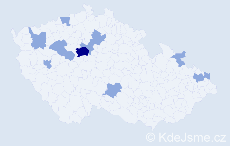 Jméno: 'Sibel', počet výskytů 17 v celé ČR