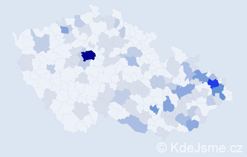 Jméno: 'Horymír', počet výskytů 173 v celé ČR