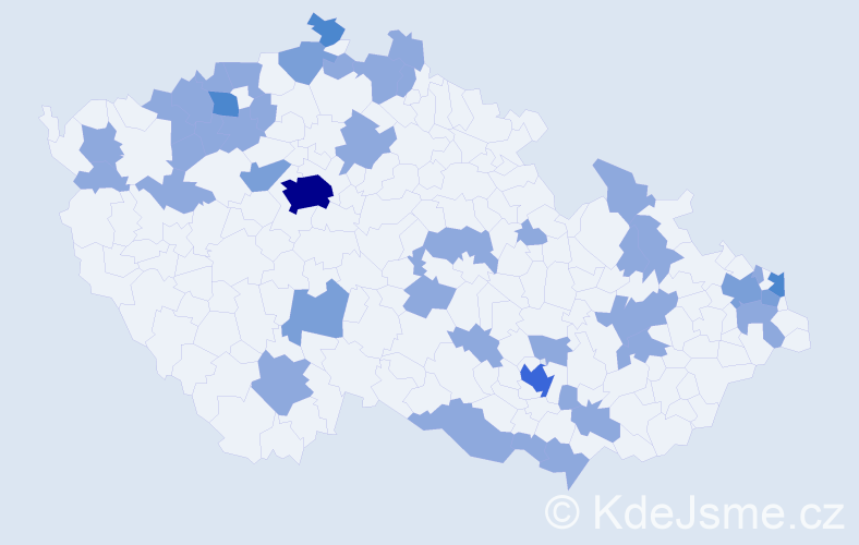 Jméno: 'Aurélia', počet výskytů 64 v celé ČR