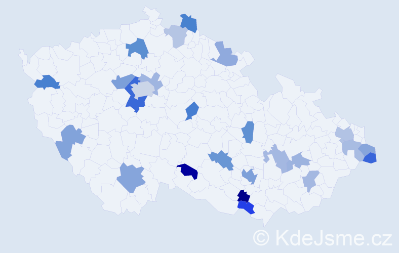 Jméno: 'Judith', počet výskytů 39 v celé ČR