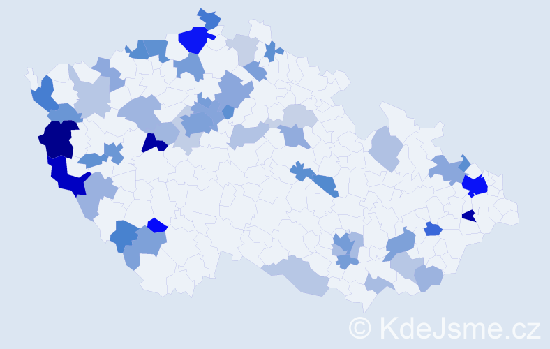 Jméno: 'Thi Thanh', počet výskytů 121 v celé ČR
