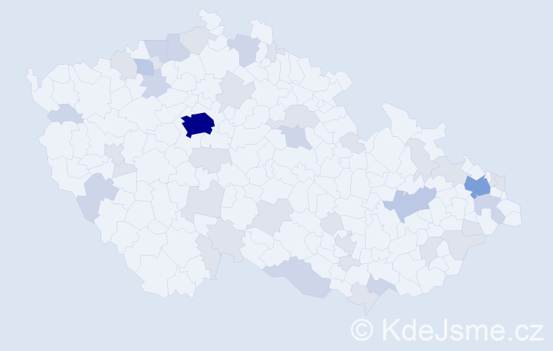 Jméno: 'Fabio', počet výskytů 87 v celé ČR