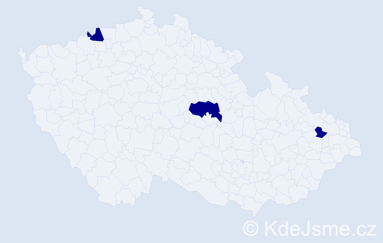Jméno: 'Valina', počet výskytů 3 v celé ČR