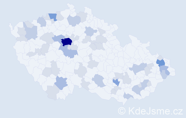 Jméno: 'Vadim', počet výskytů 109 v celé ČR