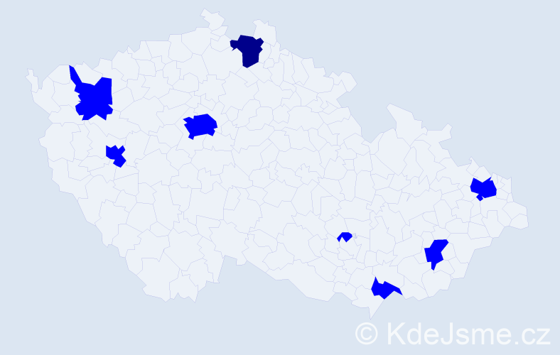 Jméno: 'Jan Gabriel', počet výskytů 9 v celé ČR