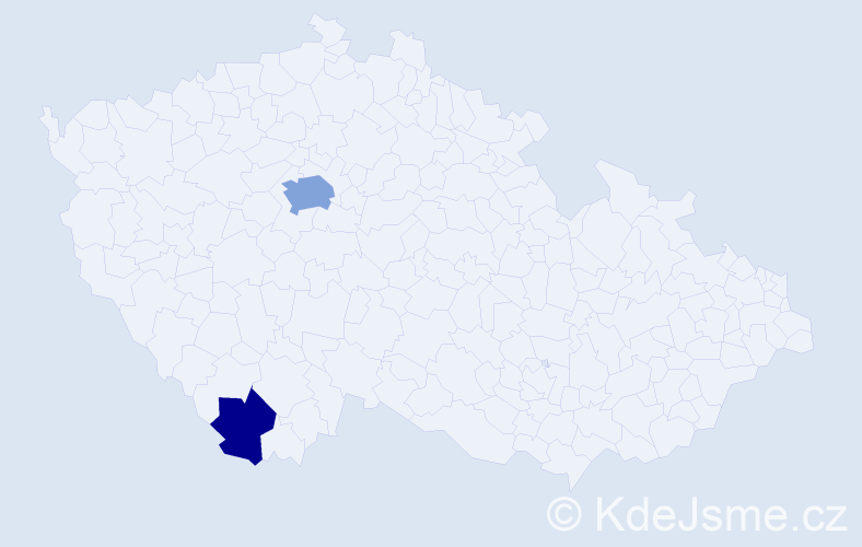 Jméno: 'Mark Edward', počet výskytů 5 v celé ČR