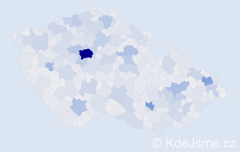 Jméno: 'Vladimír', počet výskytů 86697 v celé ČR