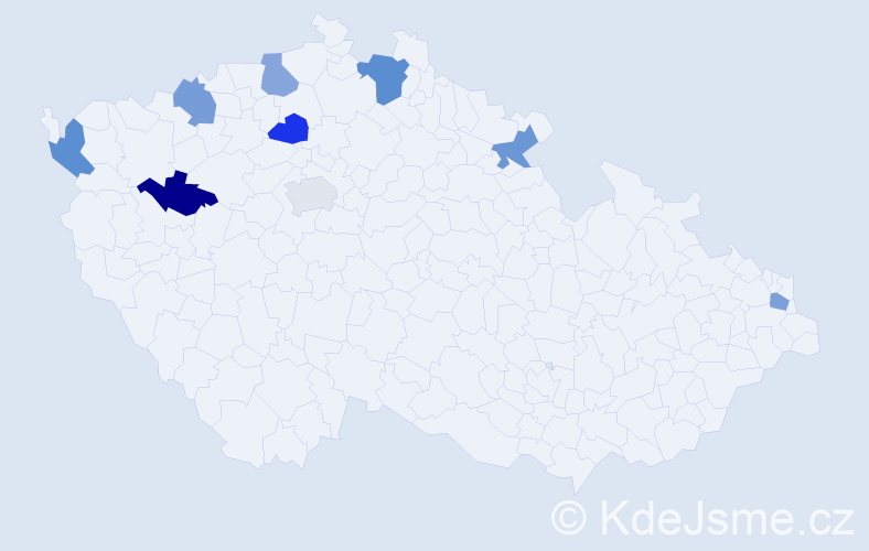 Jméno: 'Hilde', počet výskytů 10 v celé ČR