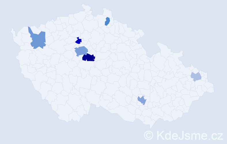 Jméno: 'Ara', počet výskytů 15 v celé ČR