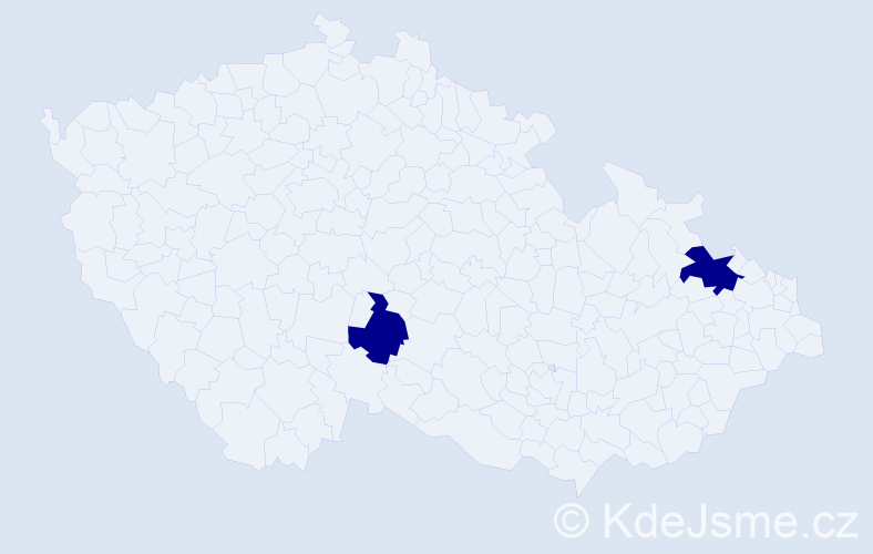 Jméno: 'Phuc', počet výskytů 2 v celé ČR