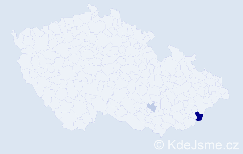 Jméno: 'Johannes Hendrikus', počet výskytů 2 v celé ČR