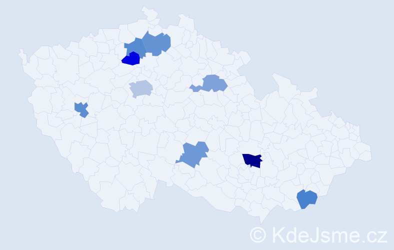 Jméno: 'Boldbaatar', počet výskytů 13 v celé ČR