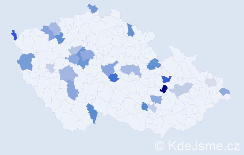 Jméno: 'Lilia', počet výskytů 42 v celé ČR