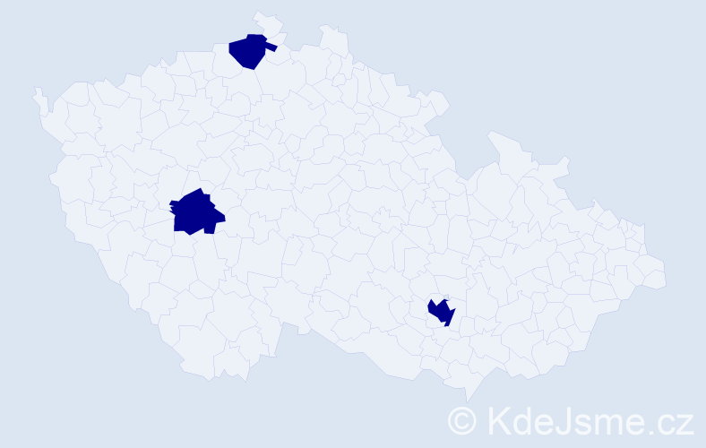 Jméno: 'Madeleine Anna', počet výskytů 3 v celé ČR