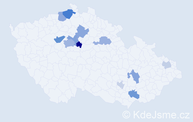Jméno: 'Arsen', počet výskytů 19 v celé ČR