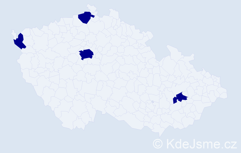Jméno: 'Ngoc Hue', počet výskytů 4 v celé ČR