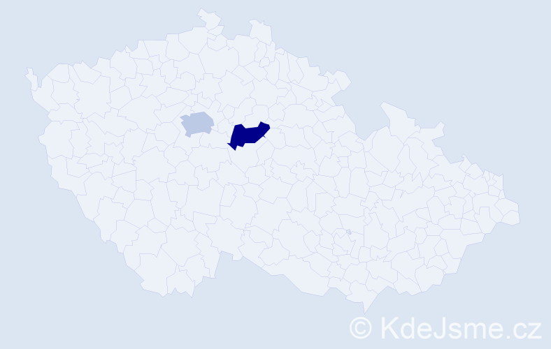Jméno: 'Zhongliang', počet výskytů 2 v celé ČR