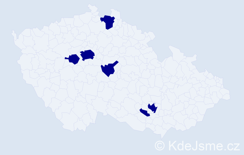 Jméno: 'Imed', počet výskytů 6 v celé ČR