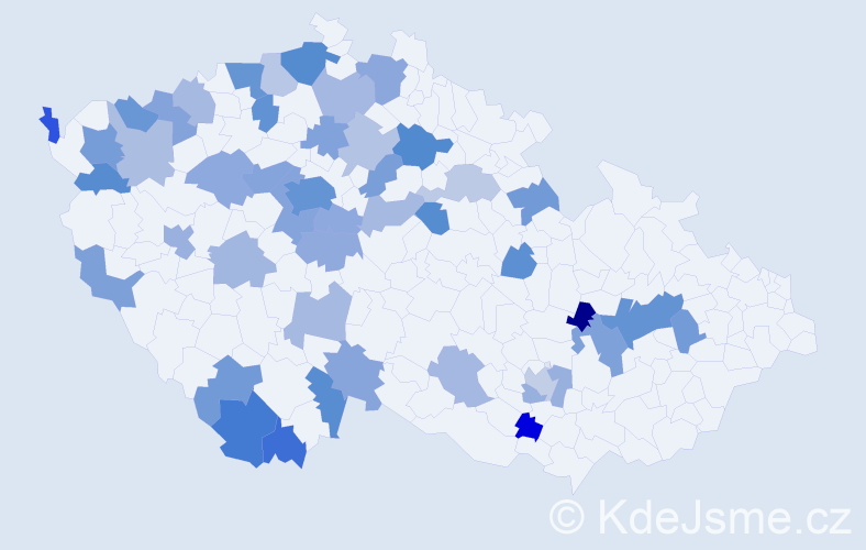 Jméno: 'Ruslan', počet výskytů 83 v celé ČR